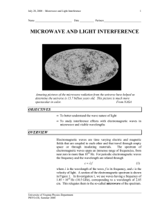 MICROWAVE AND LIGHT INTERFERENCE