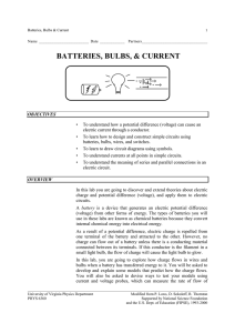 Batteries, Bulbs &amp; Current