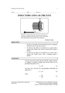INDUCTORS AND L-R CIRCUITS