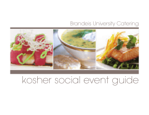 kosher social event guide Brandeis University Catering