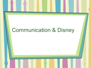 Communication &amp; Disney