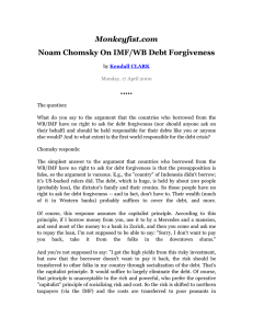 Monkeyfist.com Noam Chomsky On IMF/WB Debt Forgiveness .....