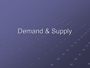 Demand &amp; Supply
