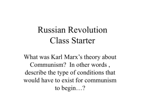 Russian Revolution Class Starter