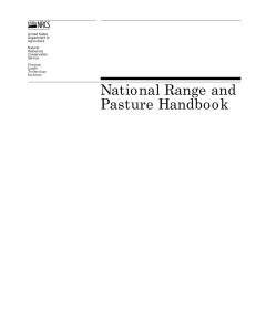 National Range and Pasture Handbook United States Department of Agriculture