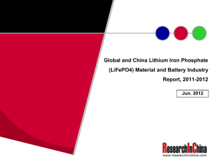 Global and China Lithium Iron Phosphate (LiFePO4) Material and Battery Industry