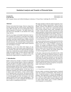 Statistical Analysis and Transfer of Pictorial Styles