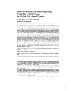 Inverse Kinematics Positioning Using Nonlinear