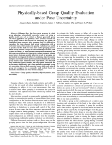 Physically-based Grasp Quality Evaluation under Pose Uncertainty