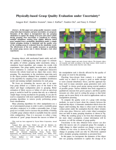 Physically-based Grasp Quality Evaluation under Uncertainty* Junggon Kim , Kunihiro Iwamoto