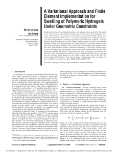 A Variational Approach and Finite Element Implementation for Swelling of Polymeric Hydrogels