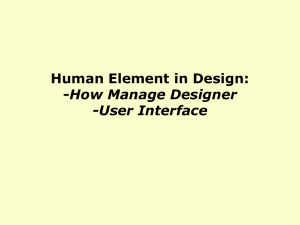 Human Element in Design: How Manage Designer -User Interface