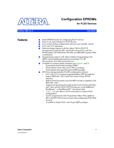 Configuration EPROMs Features for FLEX Devices