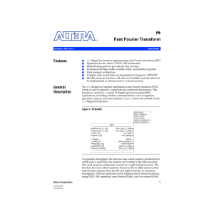 fft Fast Fourier Transform Features