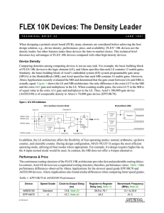 FLEX 10K Devices: The Density Leader