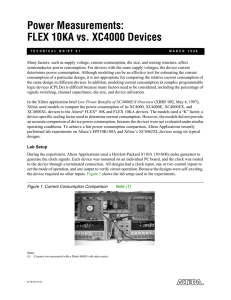 Power Measurements: FLEX 10KA vs. XC4000 Devices