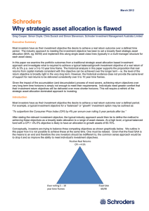 Schroders  Why strategic asset allocation is flawed