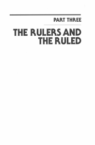 THE RULERS AND THE RULED PART THREE