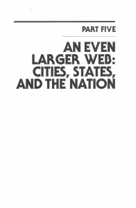CITIES, STATES, LARGER WED: AND THE NATION AN EVEN