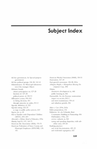 Subject Index See Ad hoc political groups, 146-48, 160-61 Anti-growth movement, 146-48, 48In