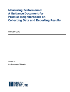 Measuring Performance: A Guidance Document for Promise Neighborhoods on