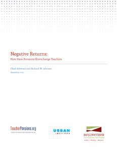 Negative Returns: How State Pensions Shortchange Teachers September 2015