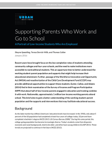 Supporting Parents Who Work and Go to School