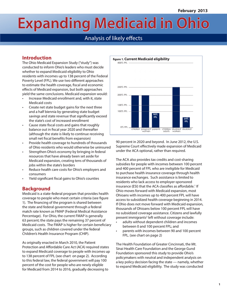 Ohio Medicaid Eligibility Chart