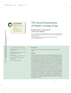 The Social Determinants of Health: Coming of Age Further
