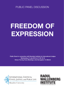 FREEDOM OF EXPRESSION PUBLIC PANEL DISCUSSION