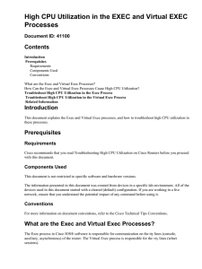 High CPU Utilization in the EXEC and Virtual EXEC Processes Contents