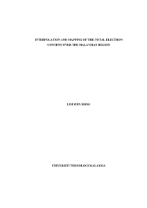 INTERPOLATION AND MAPPING OF THE TOTAL ELECTRON LIM WEN HONG