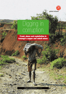 Digging in corruption Fraud, abuse and exploitation in Katanga’s copper and cobalt mines