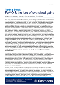 FoMO &amp; the lure of oversized gains Taking Stock