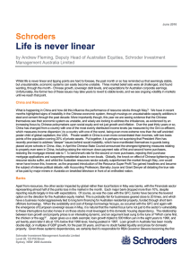Life is never linear Schroders