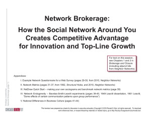 Network Brokerage: How the Social Network Around You Creates Competitive Advantage