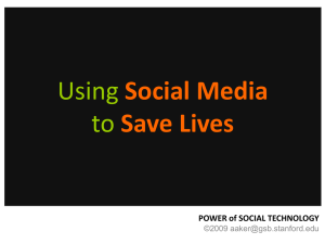 Using to Social Media Save Lives