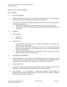 SECTION 07 72 00 - ROOF ACCESSORIES PART 1 - GENERAL 1.1