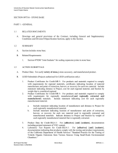 SECTION 097516 - STONE BASE PART 1 - GENERAL 1.1