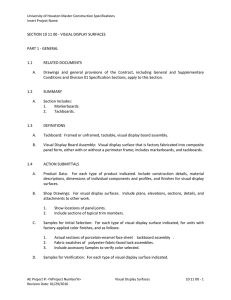 SECTION 10 11 00 - VISUAL DISPLAY SURFACES 1.1 RELATED DOCUMENTS