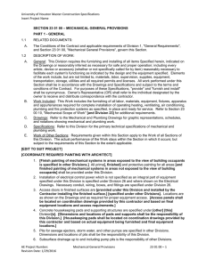 University of Houston Master Construction Specifications Insert Project Name  1.1