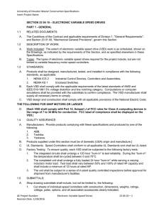 University of Houston Master Construction Specifications Insert Project Name  1.1