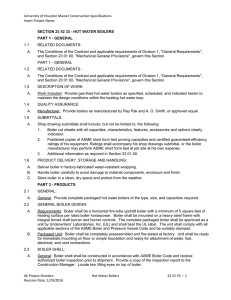 University of Houston Master Construction Specifications Insert Project Name  1.1