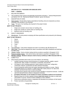 University of Houston Master Construction Specifications Insert Project Name  1.1