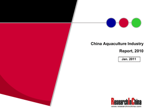 China Aquaculture Industry Report, 2010 Jan. 2011