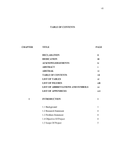 vii  TABLE OF CONTENTS CHAPTER