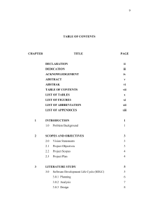 9  TABLE OF CONTENTS CHAPTER
