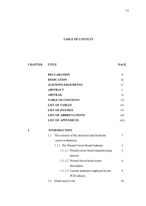 vii TABLE OF COTET CHAPTER    TITLE