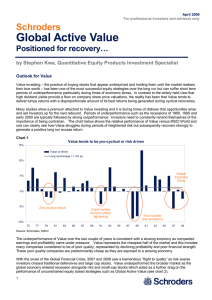 Global Active Value  Schroders Positioned for recovery…