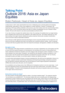 Outlook 2016: Asia ex Japan Equities Talking Point